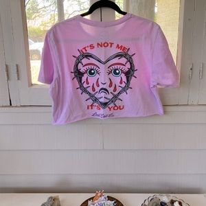 LAST CALL CO. It’s Not Me It’s You Cropped Top Purple size L